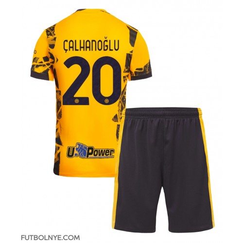 Camiseta Inter Milan Hakan Calhanoglu #20 Tercera Equipación para niños 2024-25 manga corta (+ pantalones cortos)